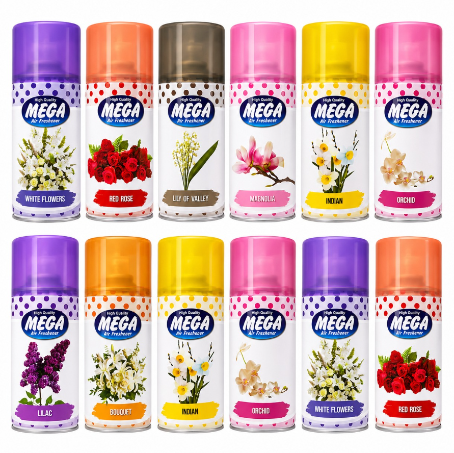 Mega-Pachet 24 Rezerve Odorizant Automat MEGA – Parfumuri Mixte Florale și Fresh, Prospețime Până la 60 Zile/Rezervă, Ideal pentru Casă, Baie și Birou