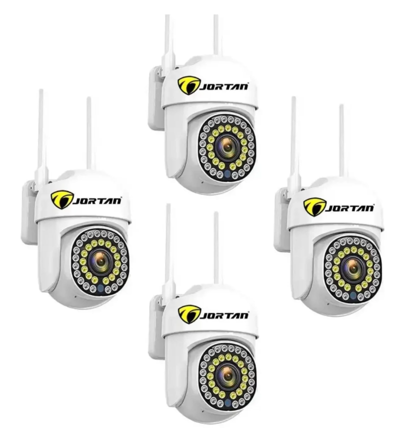 Pachet 4 Camere Supraveghere JORTAN WiFi, 36 LED-uri Full Color, Rezistente la Apă, Editia KIVOO