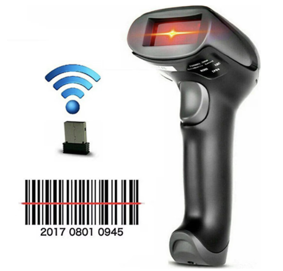 Scaner Coduri de Bare Wireless Andowl Q-A203, 1D/2D/QR, Conectivitate 2.4 GHz (până la 30m), Baterie 1800 mAh, 300 scanări/sec, Citire Ecrane & Etichete Deteriorate, USB, Kivoo