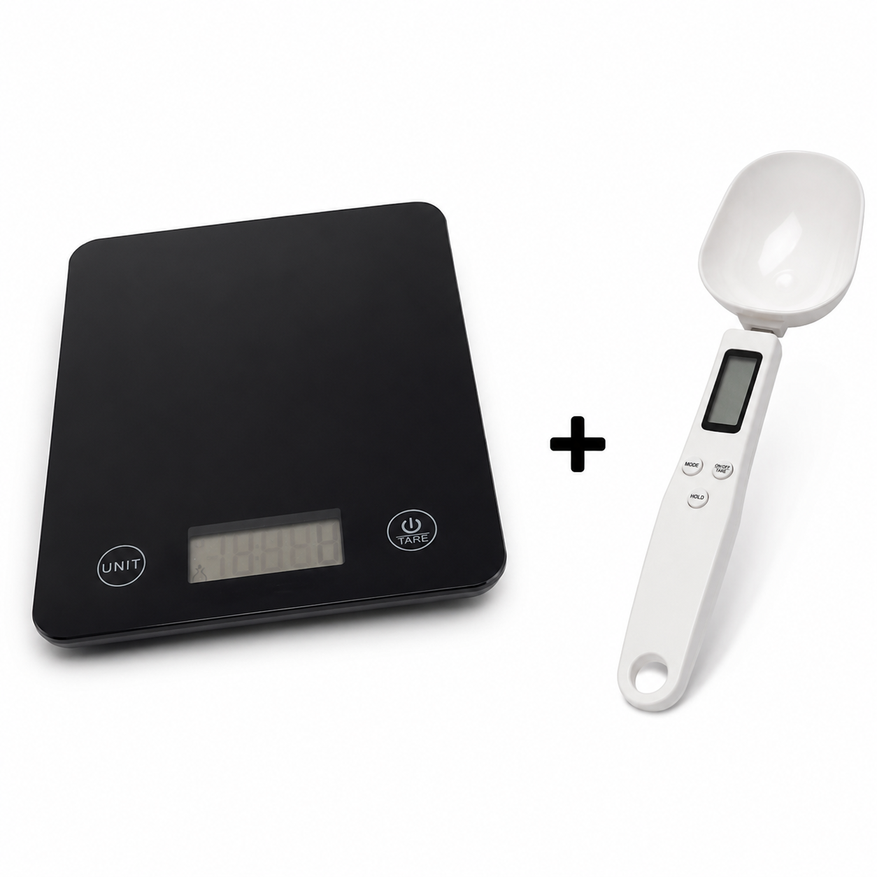 Pachet Promoțional Cântărire Bucătărie: Cântar Lingură Digitală de Precizie 500g (AO-78367) + Cântar Digital 5kg cu Senzori de Mare Precizie (AO-78368), Oprire Automată