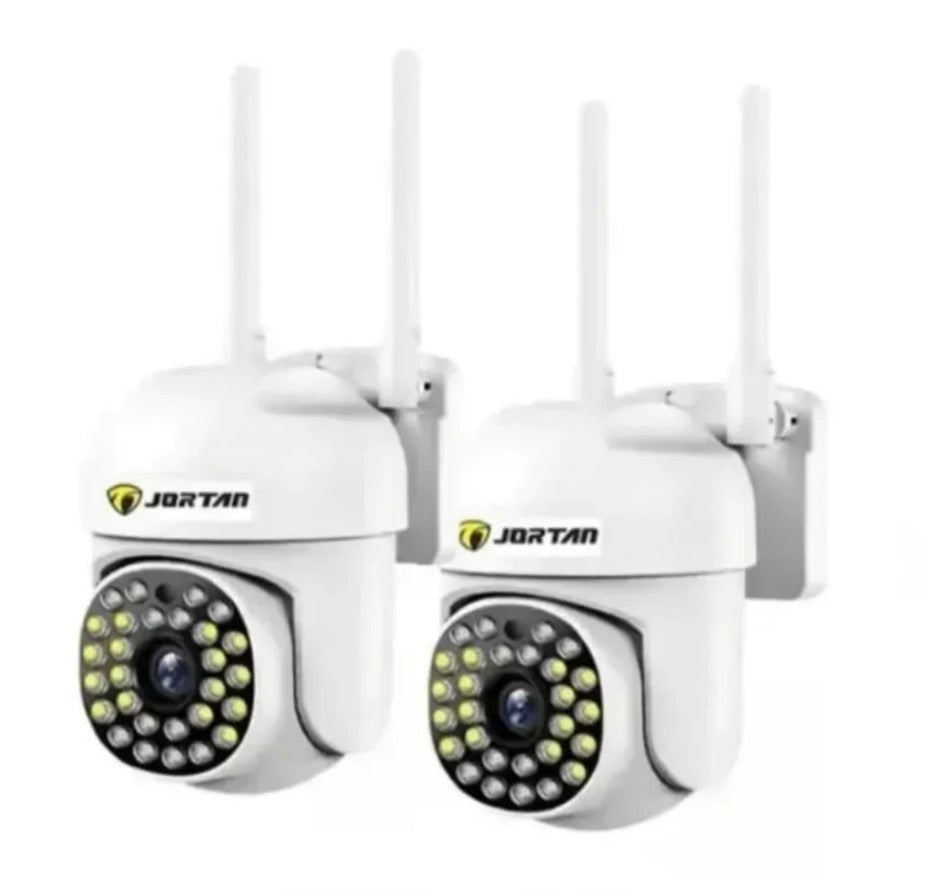 Set 2 camere de Supraveghere WiFi JORTAN JT-8161, Full HD 1080P, Exterior IP66, Viziune Nocturnă Infraroșu