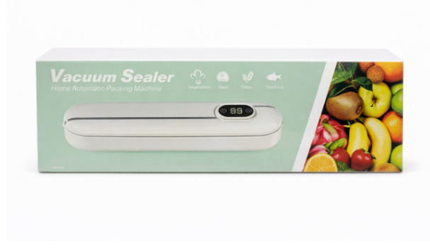 Aparat de vidat și sigilat alimente Vacuum Sealer cu afișaj digital, Verde