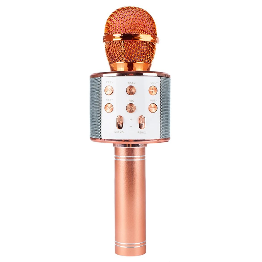 Pachet 2 Microfoane Karaoke Fără Fir pentru Copii și Adulți – Difuzor Portabil, Schimbător de Voce, MP3 Player cu USB / Card