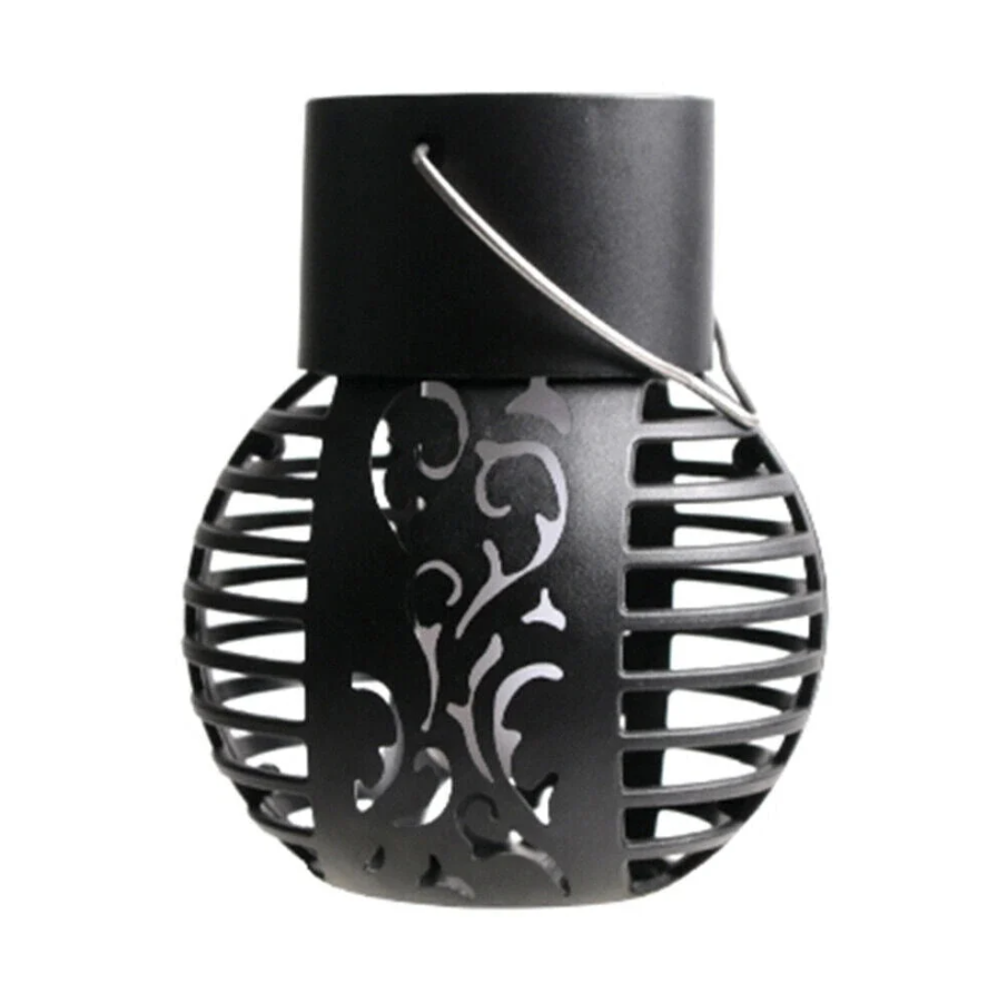 Set 4 Lămpi Solare de Grădină LED din Metal Negru – Design Modern, Rezistente la Intemperii, Iluminat Ambient Exterior, Fără Cabluri, Kivoo
