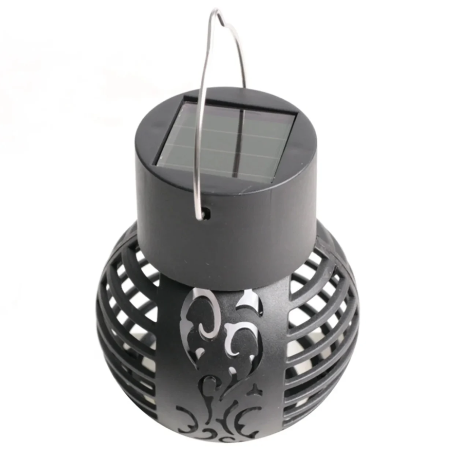 Set 4 Lămpi Solare de Grădină LED din Metal Negru – Design Modern, Rezistente la Intemperii, Iluminat Ambient Exterior, Fără Cabluri, Kivoo