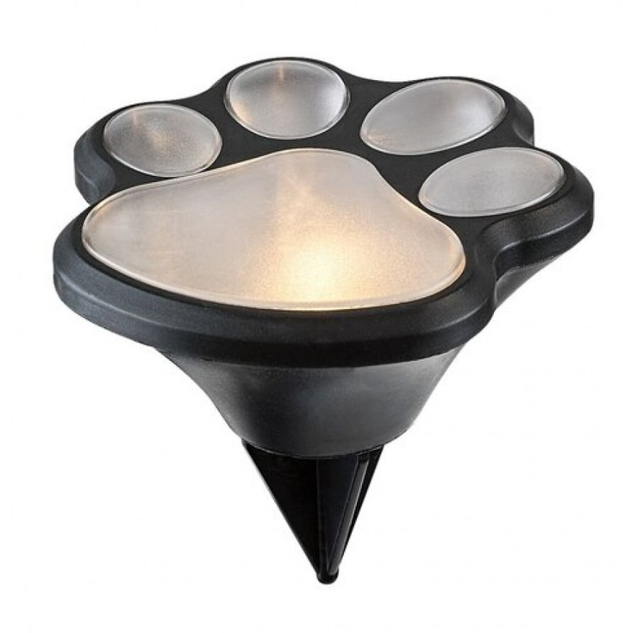 Pachet 4 Lămpi Solare Exterior Model Lăbuță de Animale, LED Lumină Caldă, Incarcare 100% Solară, Ideal pentru Gazon, Alei, Curte și Iubitori de Animale