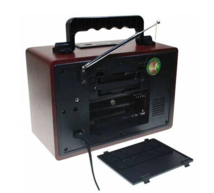 Radio Portabil Retro Kemai MD-1800BT – Carcasă din Lemn, Bluetooth, USB, SD / microSD, AUX, Radio AM/FM/SW 3 Benzi, Indicator LED Volum, Acumulator Integrat & Alimentare 220V/Baterii, Dimensiuni 30x16x22 cm, Kivoo