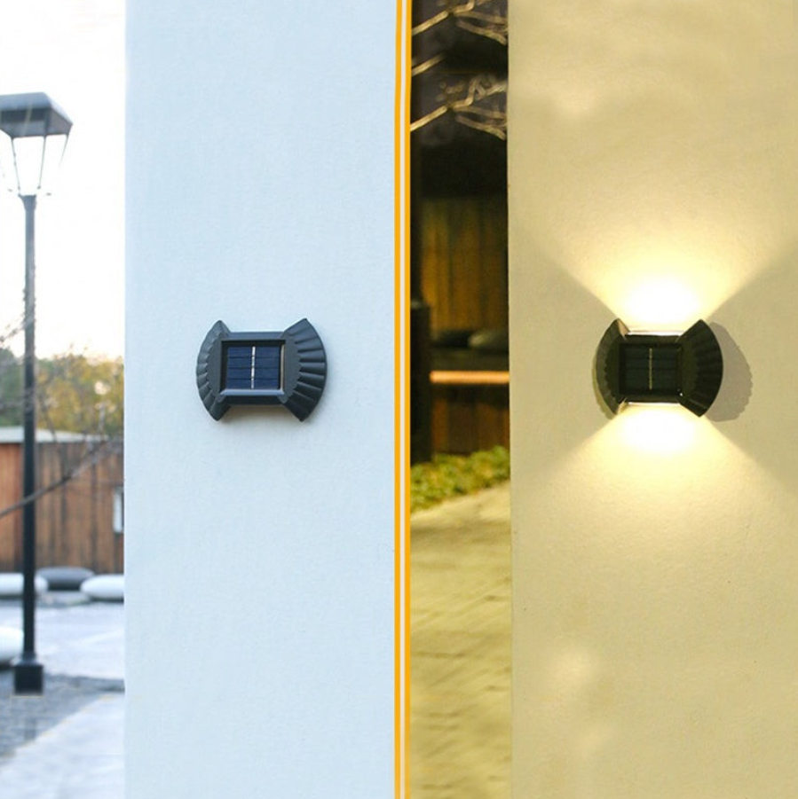 Set 8 Lămpi Solare KIVOO Bidirecționale (6+2 GRATIS), Iluminat LED Sus-Jos pentru Exterior