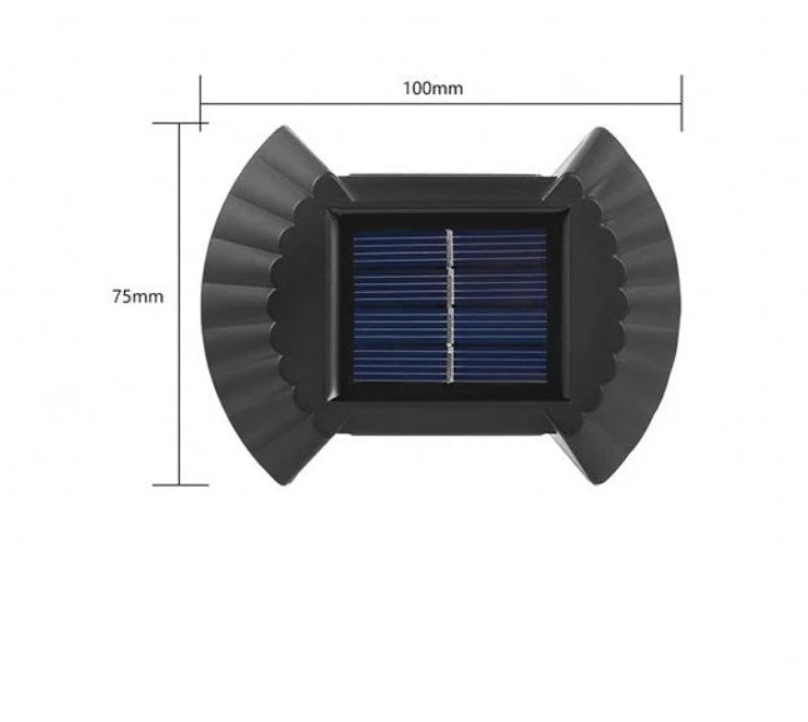 Set 8 Lămpi Solare KIVOO Bidirecționale (6+2 GRATIS), Iluminat LED Sus-Jos pentru Exterior