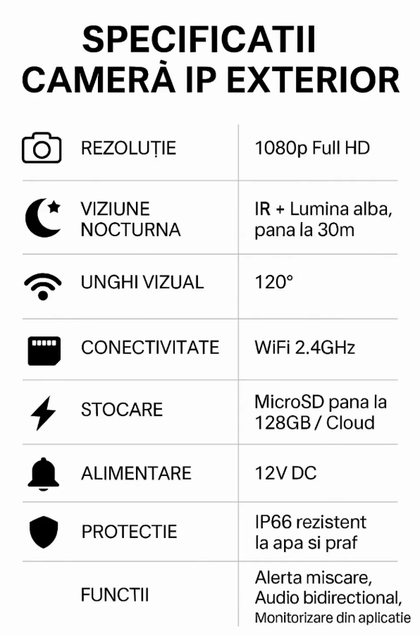 SET Supraveghere WiFi JORTAN JT-8161, Full HD 1080P, Exterior IP66, Viziune Nocturnă Infraroșu