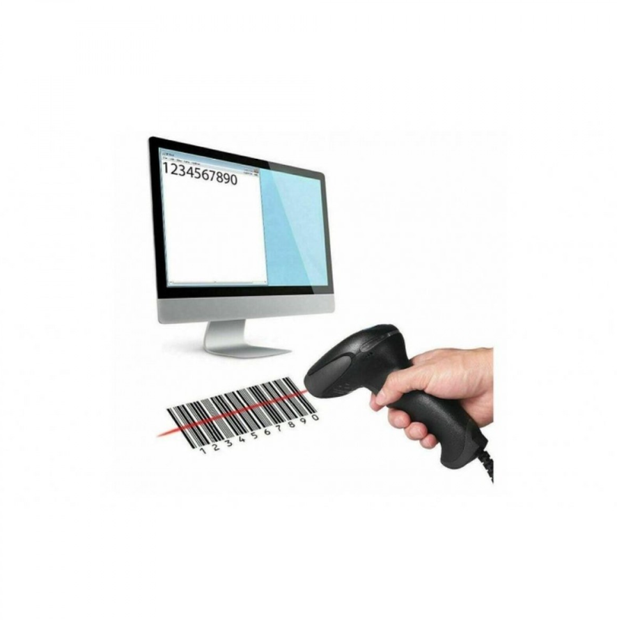 Scanner Coduri de Bare cu Fir Andowl Q-A202, Conectare USB Plug & Play, Citire Rapidă și Precisă 1D/2D, Utilizare Comercială și Magazin, Negru