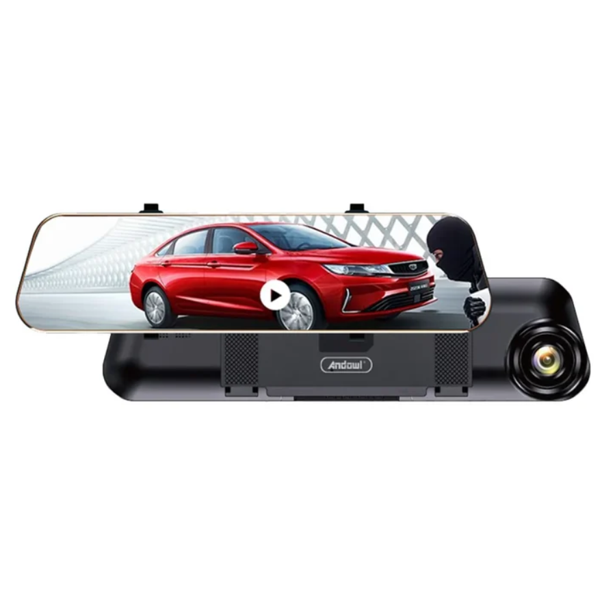 Oglindă Retrovizoare cu Cameră DVR Auto Dual Channel Andowl Q-CA699, Full HD 1080P, Ecran 4.3" TFT, Unghi Larg 170°, Night Vision, G-Sensor, Detecție Mișcare, Suport TF 32GB