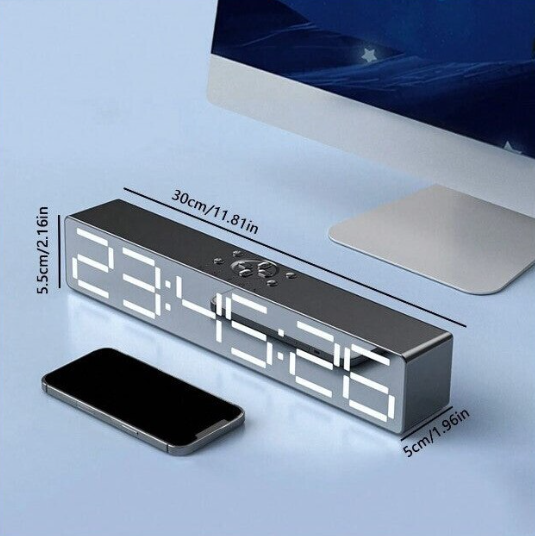 Boxă Portabilă Bluetooth Andowl QYXB133, Ceas Digital & Alarmă, 2 Difuzoare 5W, Slot Card MicroSD/TF, Microfon Hands-Free, Baterie 1600mAh, Negru, Kivoo