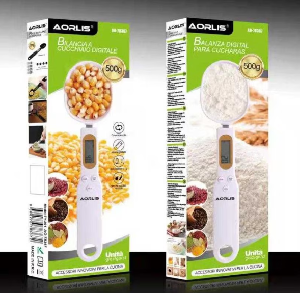 Pachet Promoțional Cântărire Bucătărie: Cântar Lingură Digitală de Precizie 500g (AO-78367) + Cântar Digital 5kg cu Senzori de Mare Precizie (AO-78368), Oprire Automată