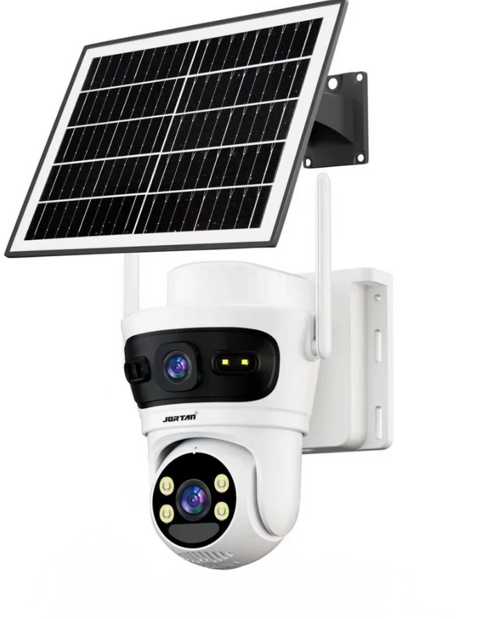Camera de Supraveghere cu 2 Lentile 6MP, 4G, Panou Solar, 18.000mA PTZ 355°, Jortan 4GHD, IP66, HD, 1920 x 1080 Pixeli, Aplicatie Yoosee