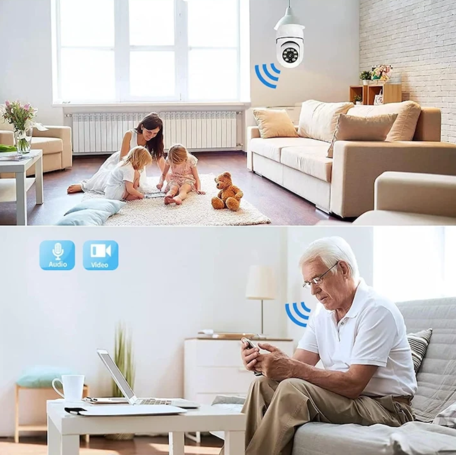 Camera de Supraveghere WiFi Jortan 9296HJW, Full HD 1080P, PTZ 355°, Interior, Vedere Nocturna Color, Audio Bidirectional, Aplicatie Yoosee